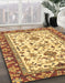 Abstract Chrome Gold Yellow Modern Rug in Family Room, abs3843