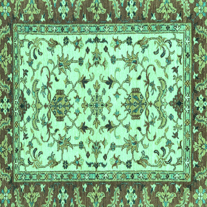 Square Abstract Turquoise Modern Rug, abs3843turq