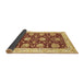 Sideview of Abstract Saffron Yellow Modern Rug, abs3844