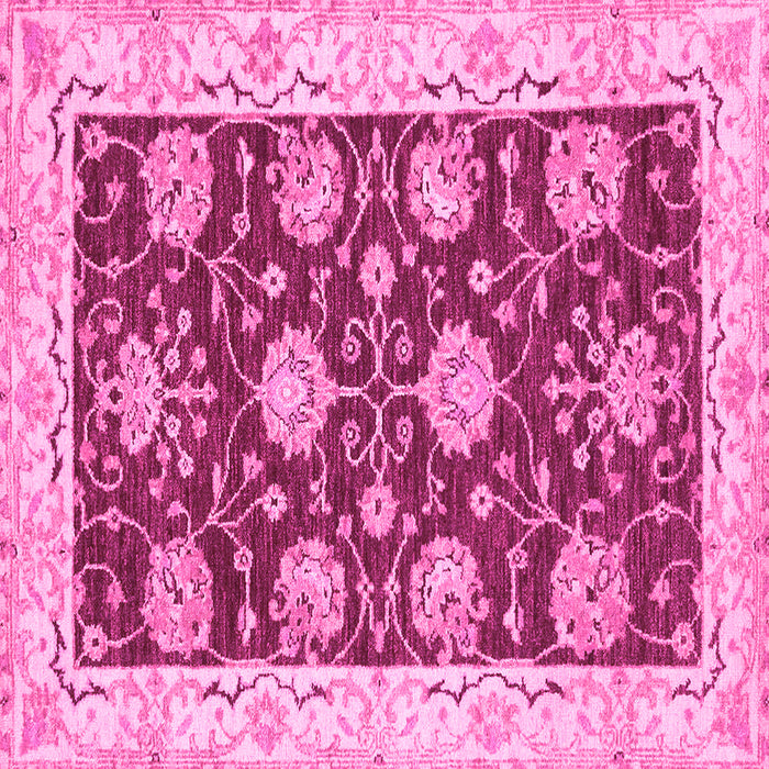 Square Abstract Pink Modern Rug, abs3844pnk