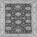 Square Abstract Gray Modern Rug, abs3844gry