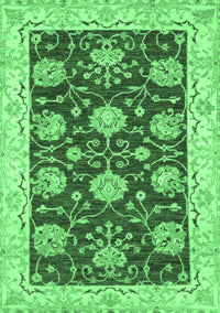 Abstract Emerald Green Modern Rug, abs3844emgrn