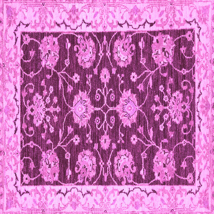 Square Machine Washable Abstract Purple Modern Area Rugs, wshabs3844pur