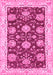 Machine Washable Abstract Pink Modern Rug, wshabs3844pnk