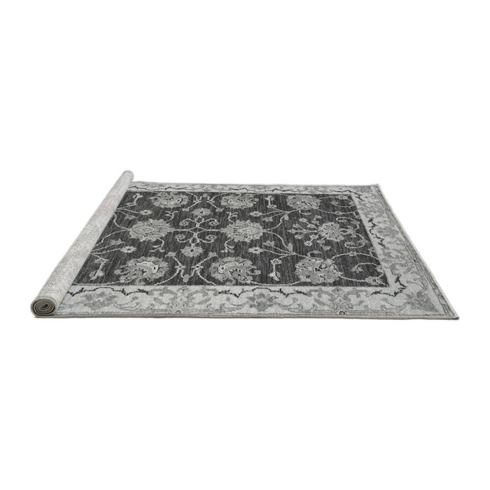 Sideview of Machine Washable Abstract Gray Modern Rug, wshabs3844gry