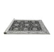 Sideview of Machine Washable Abstract Gray Modern Rug, wshabs3844gry