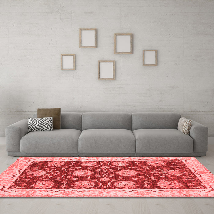 Modern Red Washable Rugs