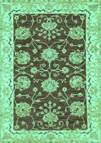 Abstract Turquoise Modern Rug, abs3844turq