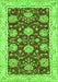 Machine Washable Abstract Green Modern Area Rugs, wshabs3844grn