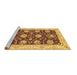 Sideview of Machine Washable Abstract Brown Modern Rug, wshabs3844brn