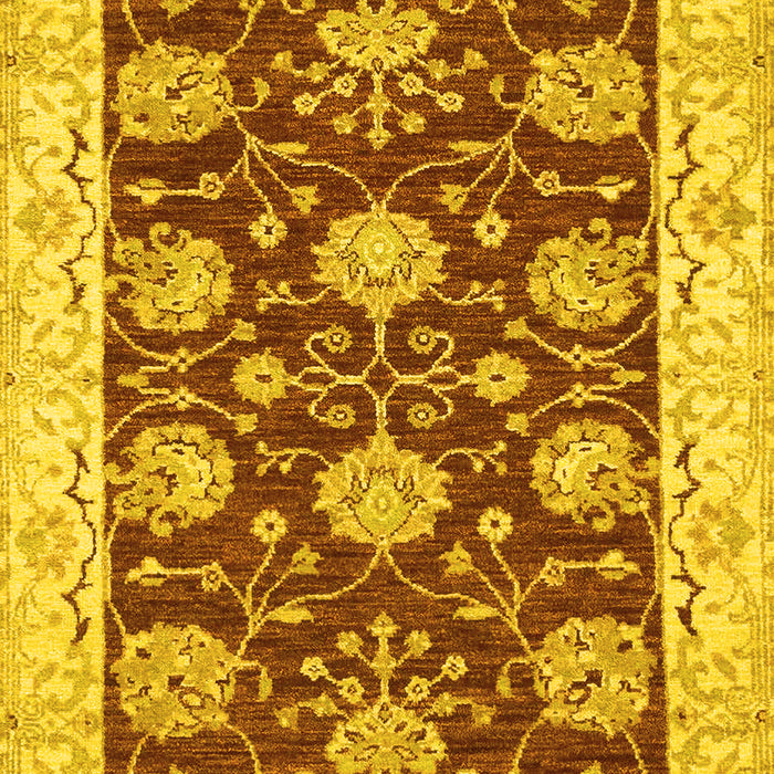 Machine Washable Abstract Yellow Modern Rug, wshabs3844yw
