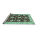 Sideview of Machine Washable Abstract Light Blue Modern Rug, wshabs3844lblu