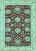 Abstract Light Blue Modern Rug, abs3844lblu