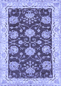 Abstract Blue Modern Rug, abs3844blu