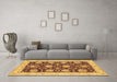 Machine Washable Abstract Brown Modern Rug in a Living Room,, wshabs3844brn