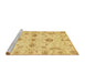 Sideview of Machine Washable Abstract Yellow Rug, wshabs3845