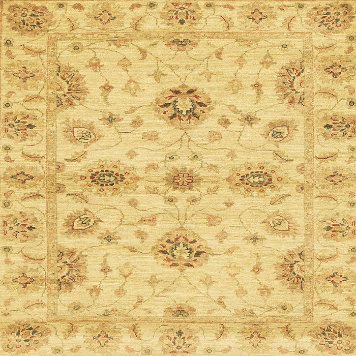 Square Machine Washable Abstract Yellow Rug, wshabs3845