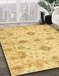 Abstract Bold Yellow Oriental Rug, abs3845