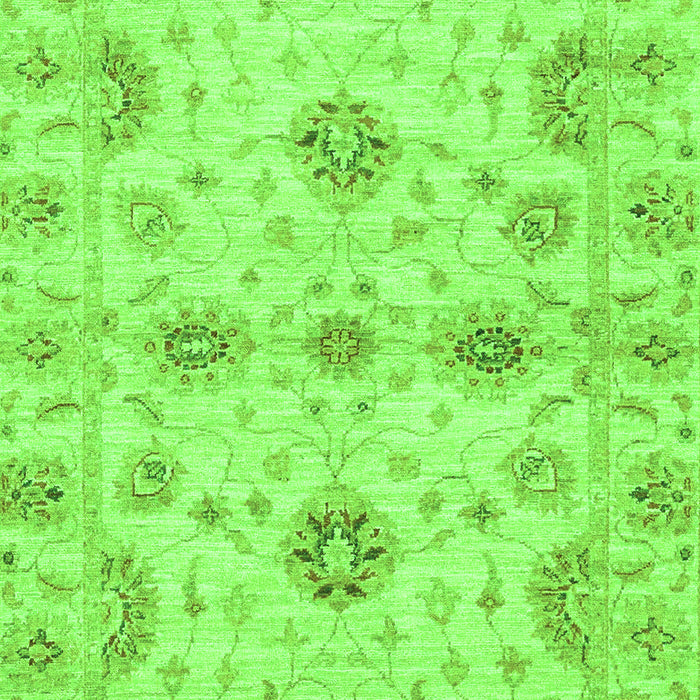 Machine Washable Oriental Green Traditional Area Rugs, wshabs3845grn