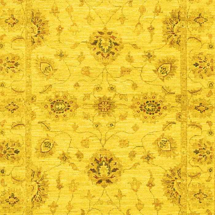 Machine Washable Oriental Yellow Traditional Rug, wshabs3845yw