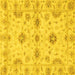 Square Oriental Yellow Traditional Rug, abs3845yw