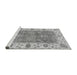 Sideview of Machine Washable Oriental Gray Traditional Rug, wshabs3846gry