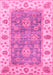 Machine Washable Oriental Pink Traditional Rug, wshabs3846pnk