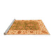 Sideview of Machine Washable Oriental Orange Traditional Area Rugs, wshabs3846org