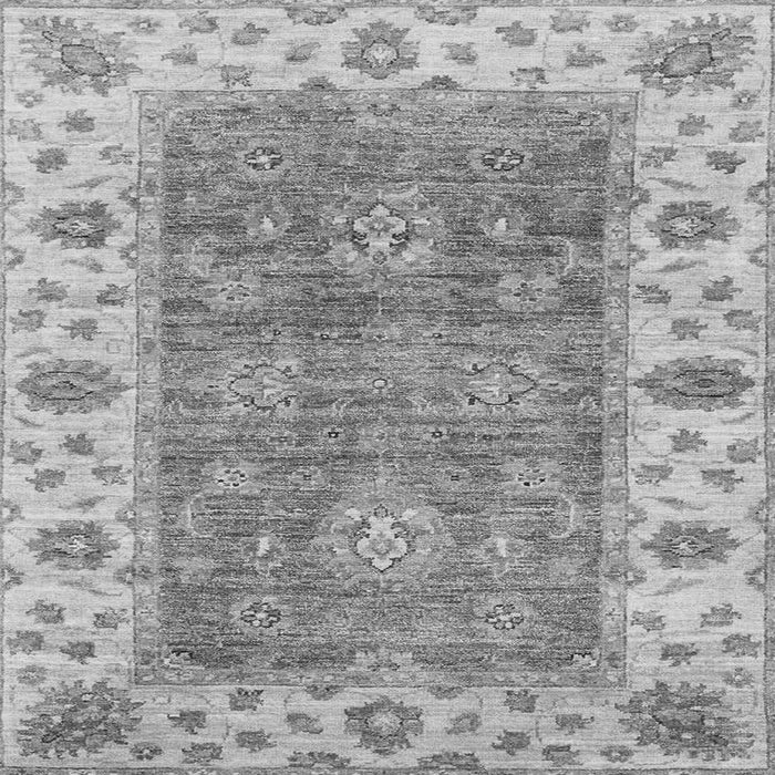 Square Machine Washable Oriental Gray Traditional Rug, wshabs3846gry