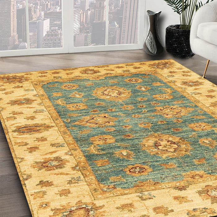 Machine Washable Abstract Cinnamon Brown Rug in a Family Room, wshabs3846