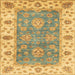 Square Abstract Cinnamon Brown Oriental Rug, abs3846