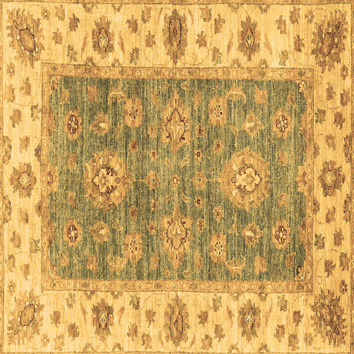 Square Machine Washable Oriental Brown Traditional Rug, wshabs3846brn