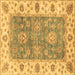 Square Machine Washable Oriental Brown Traditional Rug, wshabs3846brn