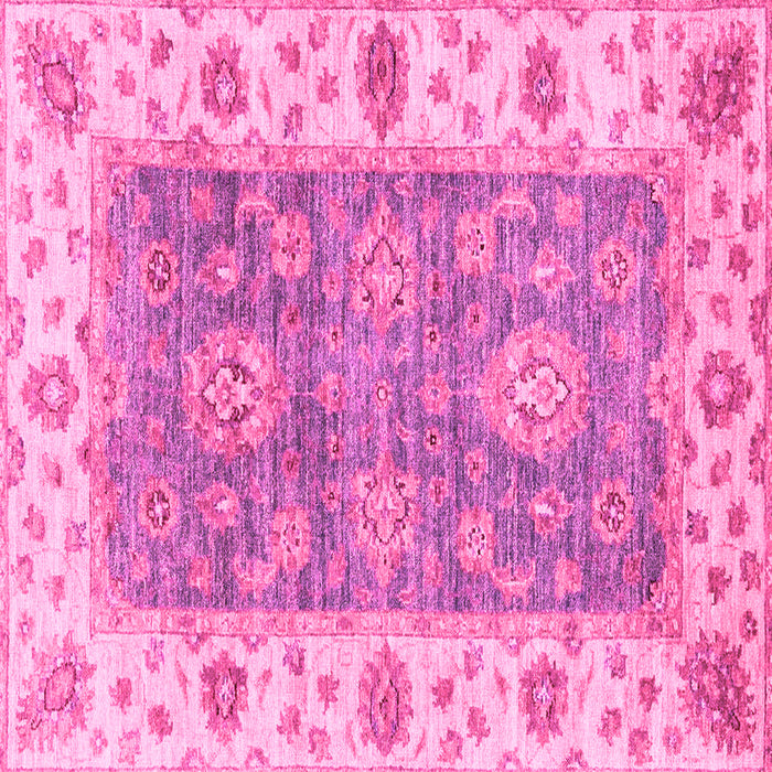 Square Oriental Pink Traditional Rug, abs3846pnk