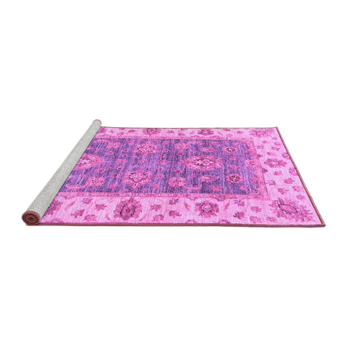Sideview of Machine Washable Oriental Purple Traditional Area Rugs, wshabs3846pur