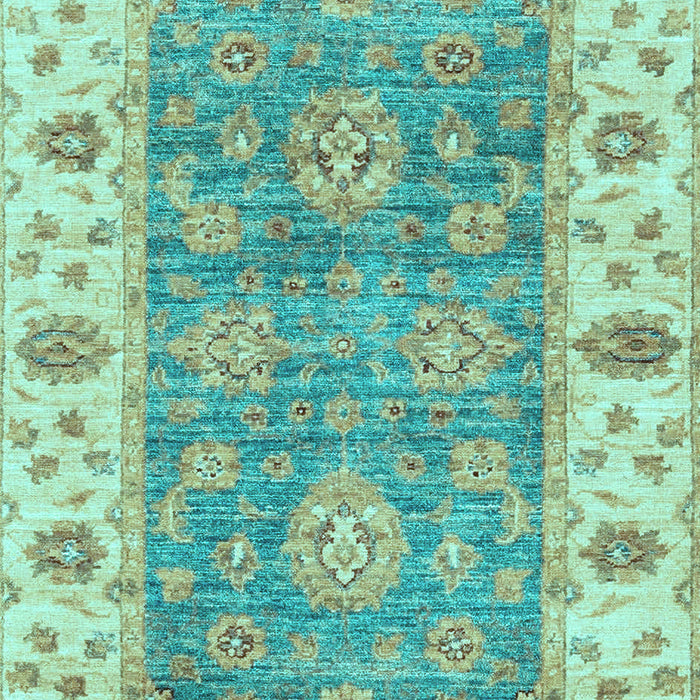 Machine Washable Oriental Light Blue Traditional Rug, wshabs3846lblu