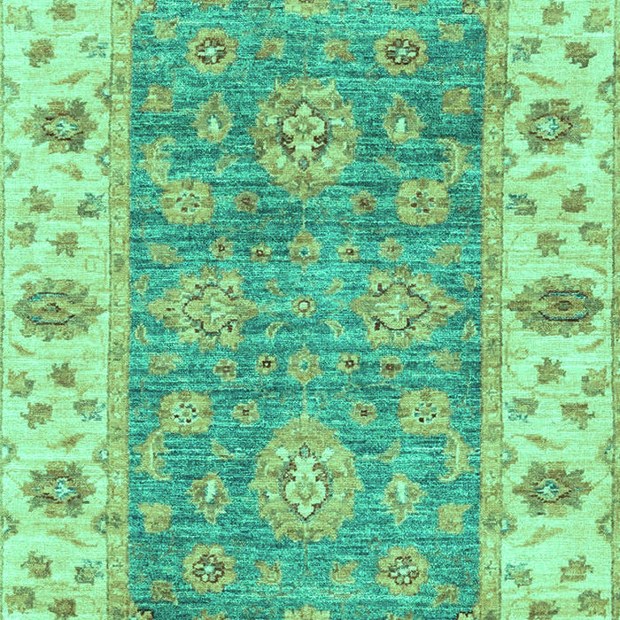 Machine Washable Oriental Turquoise Traditional Area Rugs, wshabs3846turq