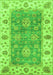 Machine Washable Oriental Green Traditional Area Rugs, wshabs3846grn