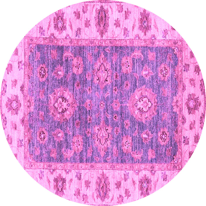 Round Oriental Purple Traditional Rug, abs3846pur