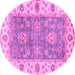 Round Oriental Purple Traditional Rug, abs3846pur