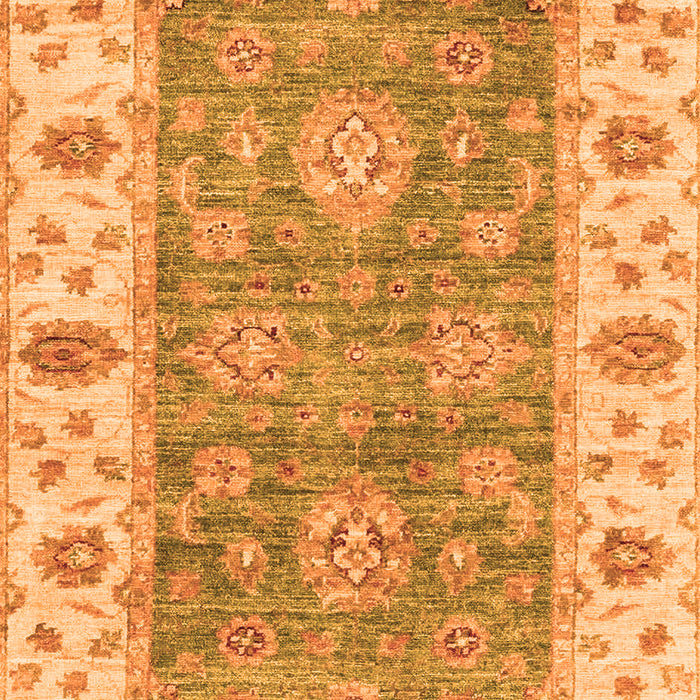 Machine Washable Oriental Orange Traditional Area Rugs, wshabs3846org