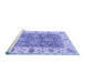 Sideview of Machine Washable Oriental Blue Traditional Rug, wshabs3846blu