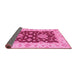 Sideview of Oriental Pink Traditional Rug, abs3847pnk