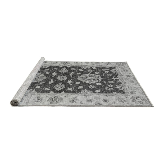 Sideview of Machine Washable Oriental Gray Traditional Rug, wshabs3847gry