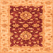 Square Oriental Orange Traditional Rug, abs3847org