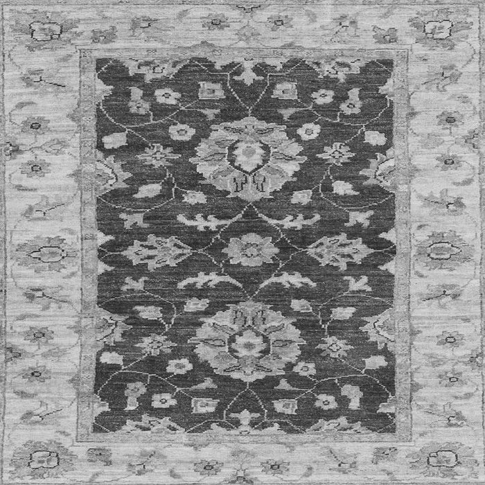 Square Machine Washable Oriental Gray Traditional Rug, wshabs3847gry