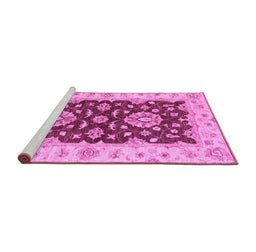 Sideview of Machine Washable Oriental Purple Traditional Area Rugs, wshabs3847pur