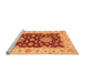 Sideview of Machine Washable Oriental Orange Traditional Area Rugs, wshabs3847org