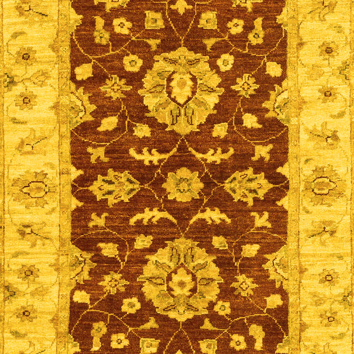 Machine Washable Oriental Yellow Traditional Rug, wshabs3847yw