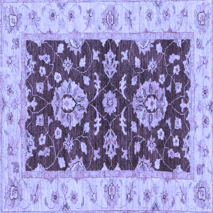 Square Machine Washable Oriental Blue Traditional Rug, wshabs3847blu
